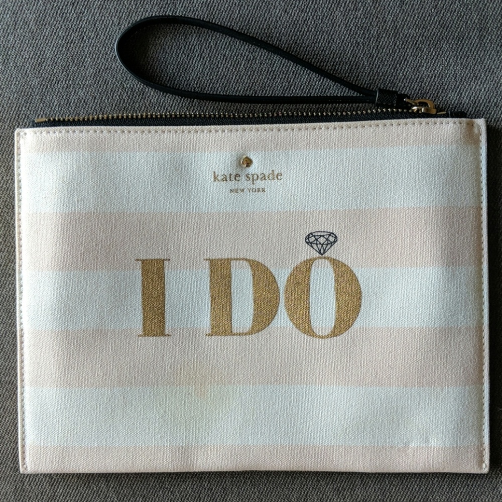 Kate Spade I Do I Did Wristlet Clutch Purse Bride